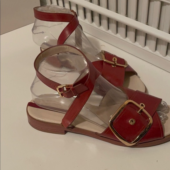 Zara women chocolate color beautiful sandals.Twisting around the Ankles - Picture 4 of 14